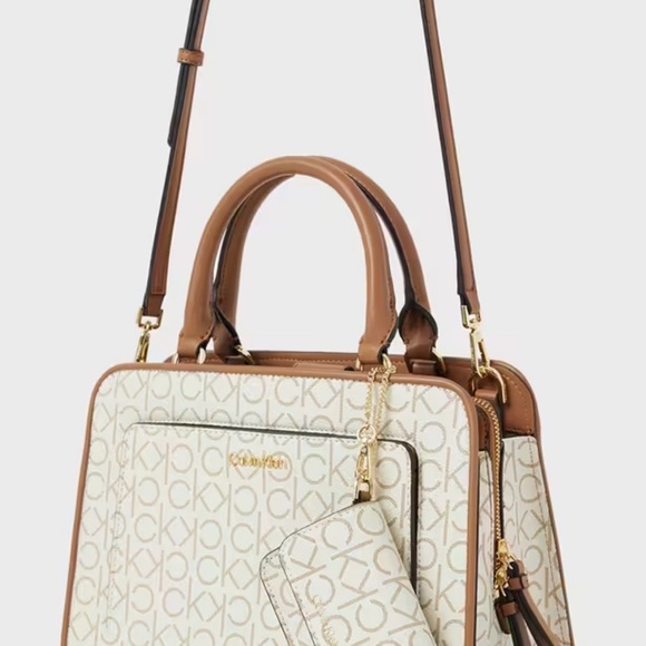 Calvin Klein Beige and Brown Satchel Set - Picture 1 of 8